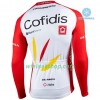 Fietskleding (Fietsshirt Lange Mouw + Lange Koersbroek) 2020 Cofidis Pro Team N001 Winter Thermal Fleece